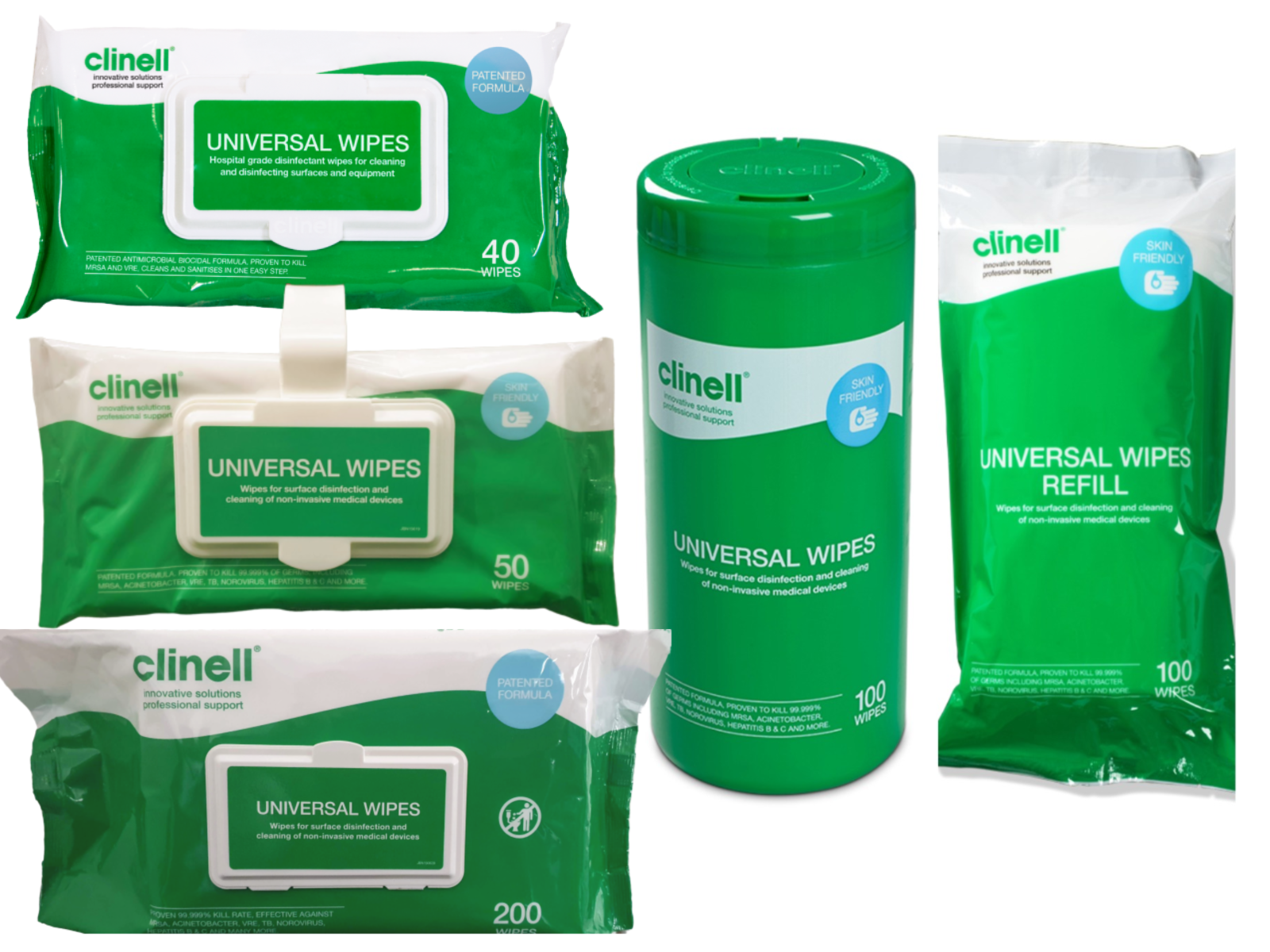 Clinell Wipes Options