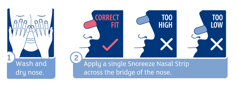 How to apply Snoreeze nasal strips