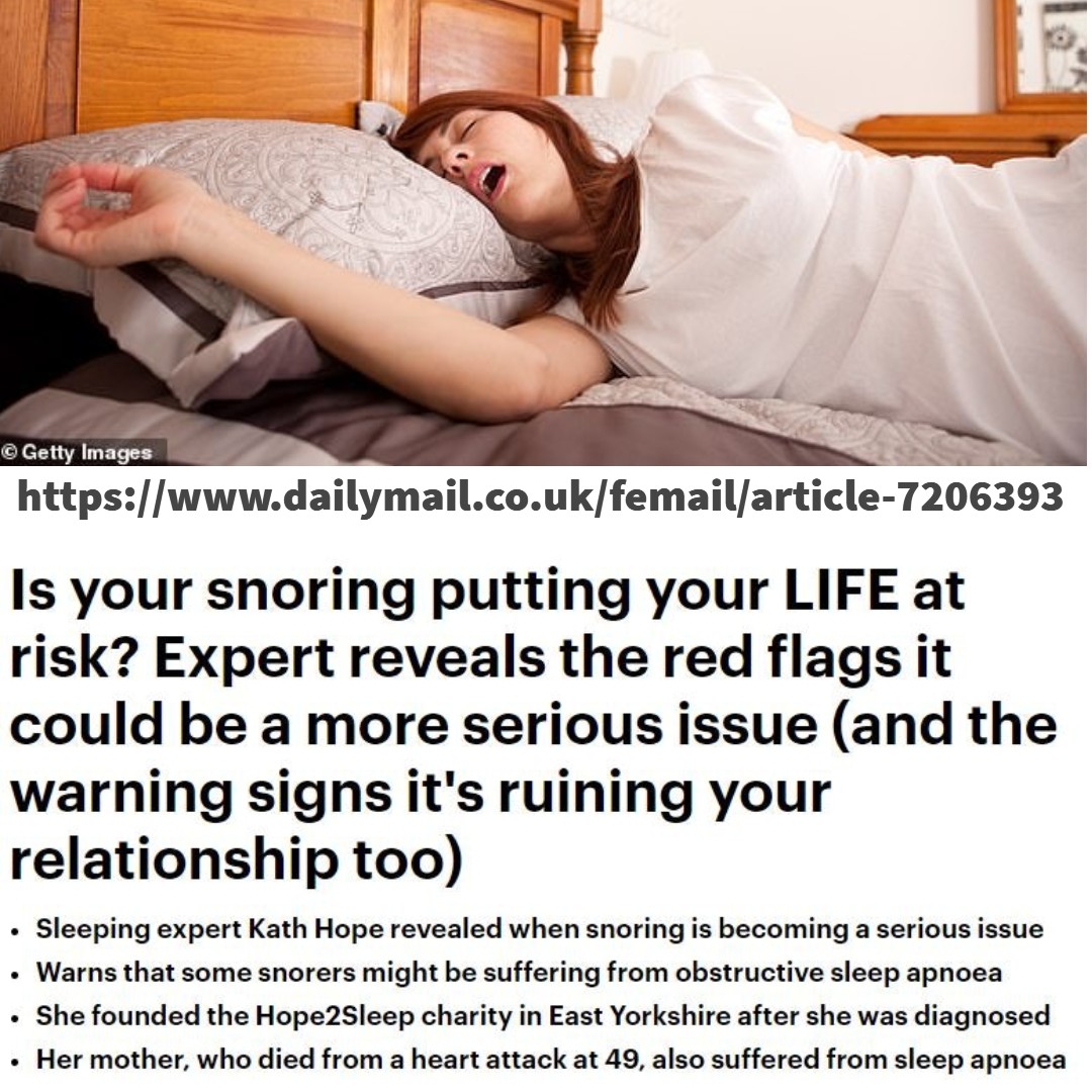 Daily Mail Raising Awareness of Sleep Apnoea