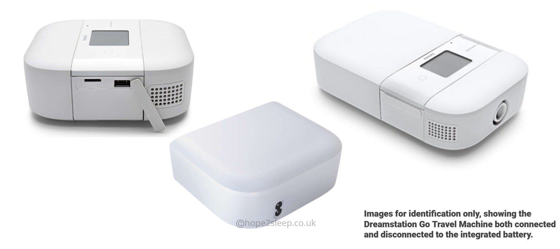 DreamStation Go Battery showing CPAP Machine as well