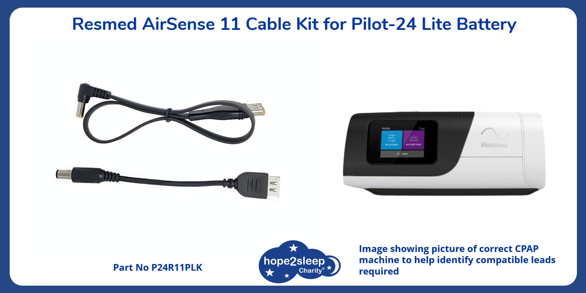 Airsense11 Cable Kit for Pilot-24 Battery