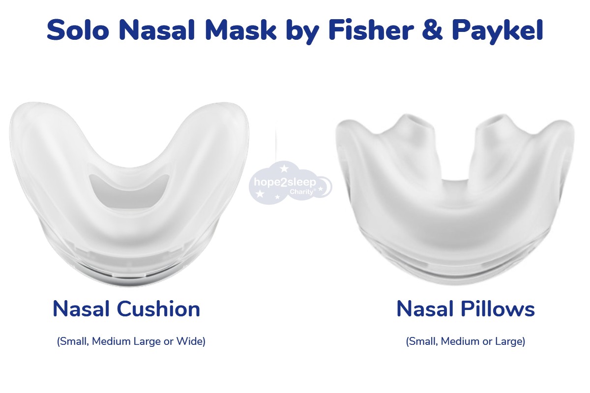 Mask Cusions Solo Mask Nasal Cushion or Pillows Replacements - Hope2Sleep Charity