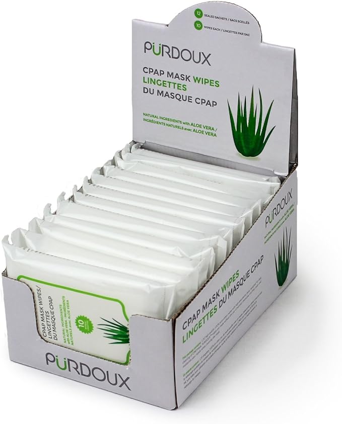 CPAP BiPAP + Oxygen Mask Cleaning Wipes + Travel Wipes by Purdoux